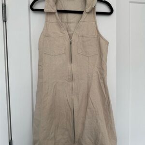 Sleeveless Zip-Up Dress